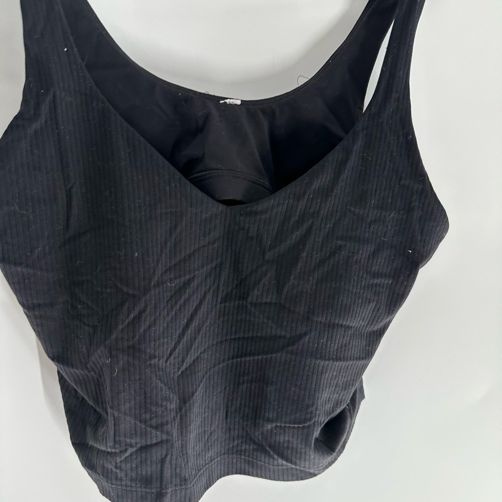 lululemon athletica Black Ribbed Bra Top